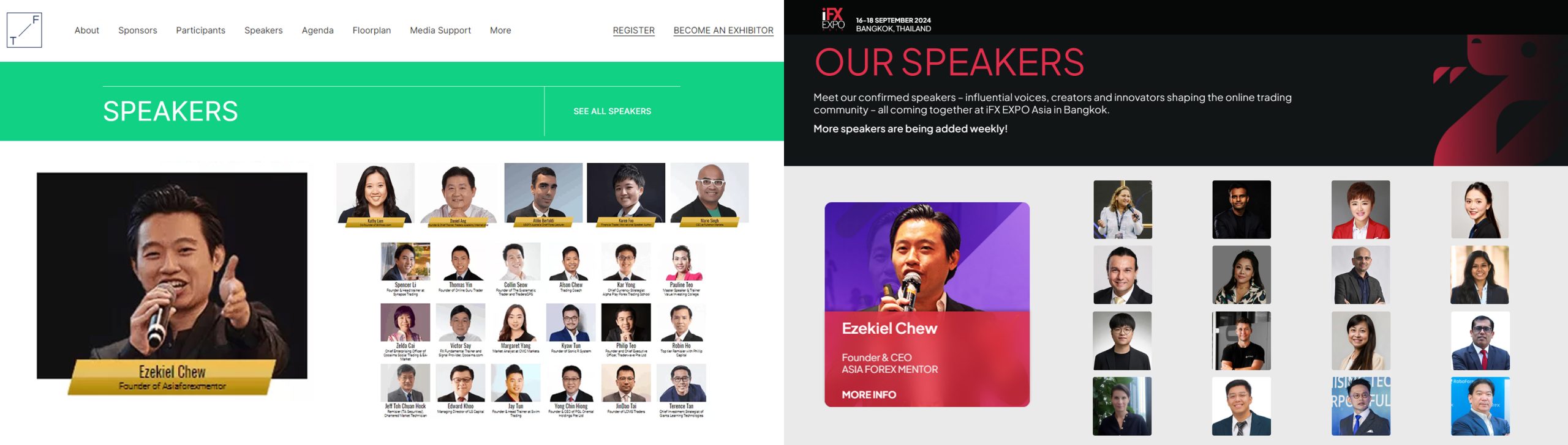 Speaking at tradersfair, ifx expo featured speaker Ezekiel Chew